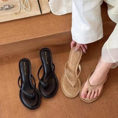 Женские тапочки 2025 Лето Тонкий каблук Мода Круглый носок Сексуальные Низкий каблук Шлепанцы Сандалии Тапочки на высоком каблуке Вечернее платье Мюли