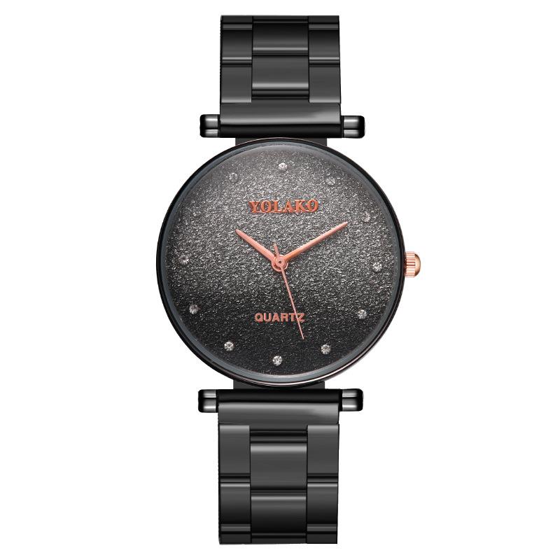 Мода постепенное изменение бриллиантовые женские часы женские часы стальной ремень кварцевые часы обработка настройка