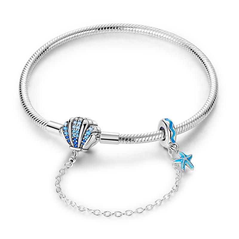 Bracelet Original 925 Sterling Silver Charm Bracelet 17-20CM Heart Love Family Star Moon Bracelet for Women Charm Jewelry Gifts