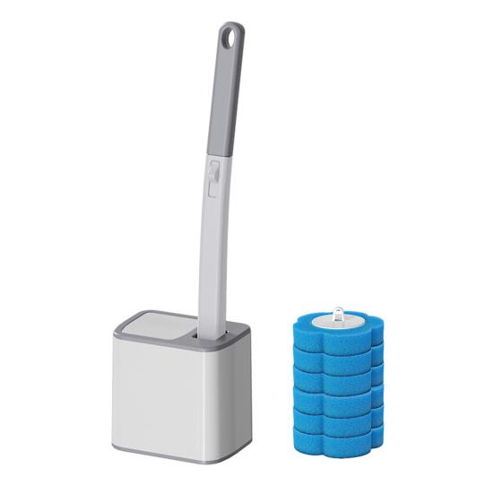 Одноразовая туалетная щетка с удлиненной ручкой, мощная чистящая палочка, трехслойная структура, очиститель для ванной комнаты, ванны, туалета