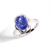 Супер роскошное овальное кольцо 8*10 мм с натуральным синим танзанитом из стерлингового серебра 925 пробы, ювелирное украшение для женщин, подарок на годовщину и банкет