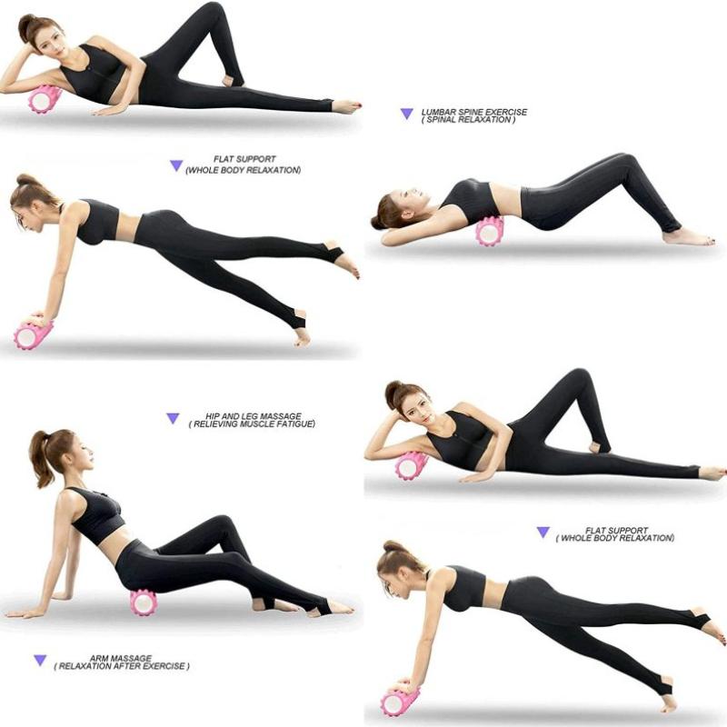 Полый ролик для йоги из ЭВА, массажный блок для йоги, колонный блок для фитнеса, пилатеса, тренажерного зала, мышц спины, палки для расслабления тела