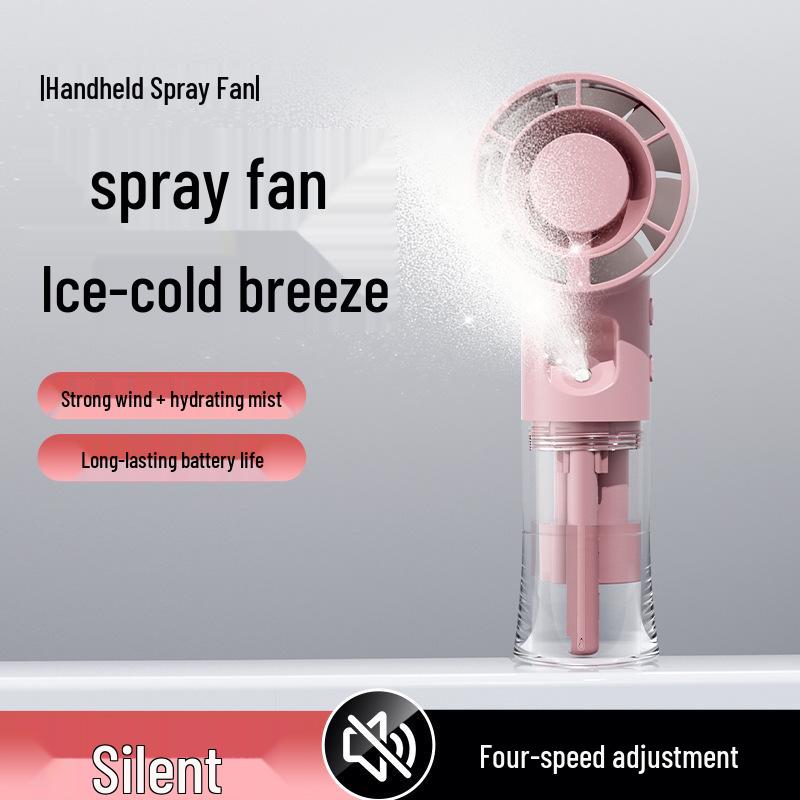 F1 Mini Hydrating USB Rechargeable Handheld Fan - Portable, Eco-friendly for Students and Outdoors