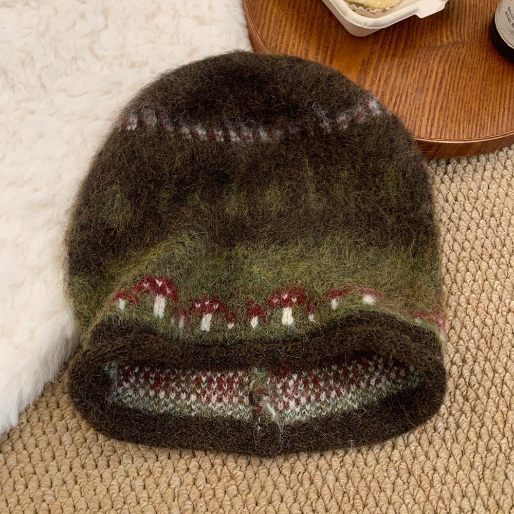 Fashion Keep Warm Knitted Cold Hat Thickened Women Cap Winter Pile Hat Winter