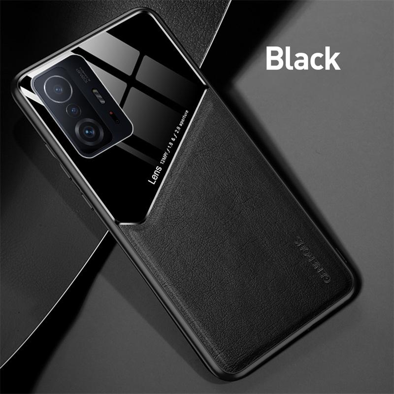 Чехол для xiomi 11t pro текстура кожи автомобильный магнитный держатель крышка для xiaomi 11t mi11t mi 11 t pro xiaomi11t мягкий каркас защита coque