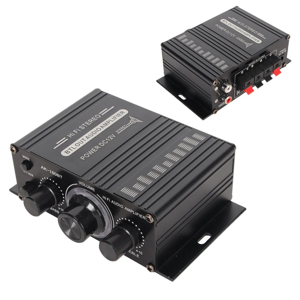 ASHATA AK160BT Bluetooth Стерео Аудио Усилитель 20 Вт x 2 Цифровой Аудио Усилитель для Домашнего и Автомобильного Радио с Низкими и Высокими Частотами ASHATAOPSTKX4UG8 5.0
