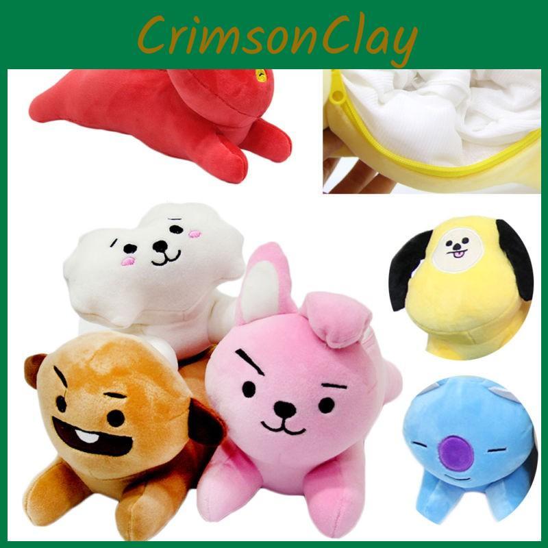 Сумка Bt21 Мягкая кукла Косметичка Игрушка с популярными Bangtan Boys Bts Плюшевый пенал для поклонников Kpop