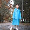 Children Raincoat Convenient Portable Drawstring Design Rainproof Long Kids Hooded Poncho Outdoor Supply