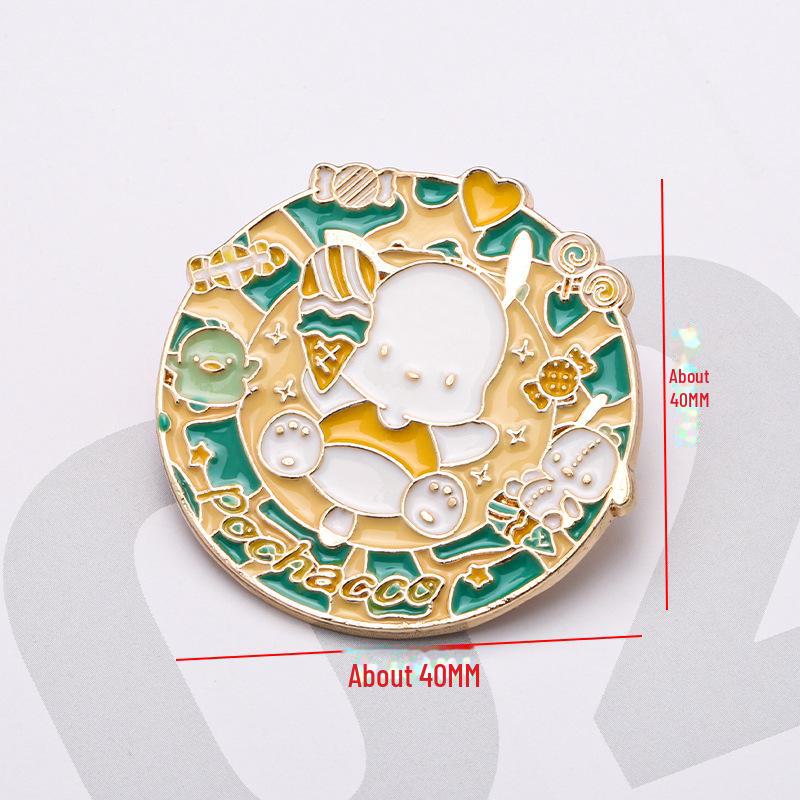 Adorable Cross-Border Cartoon Brooch for Men & Women - Trendy Metal Badge for Clothing & Bag Decoration