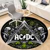 1 шт. Коврик для стула ACDC для офиса, нескользящий, мягкий и удобный, коврик для офиса, игр, легкий круглый напольный коврик