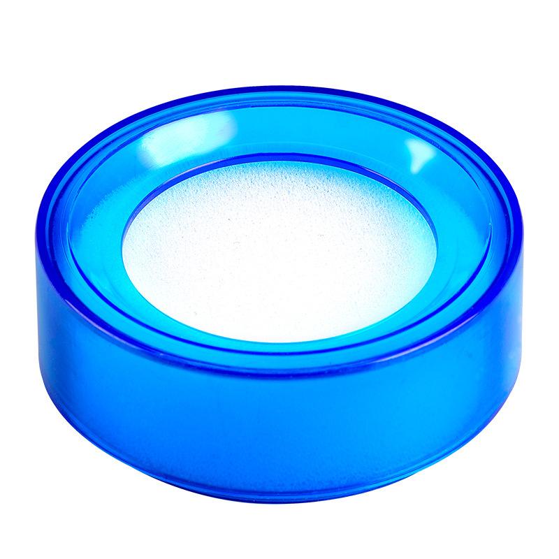 Finger Moistener Sponge for Counting, Transparent Blue Sponge Bowl for Cashiers, 1 Pack