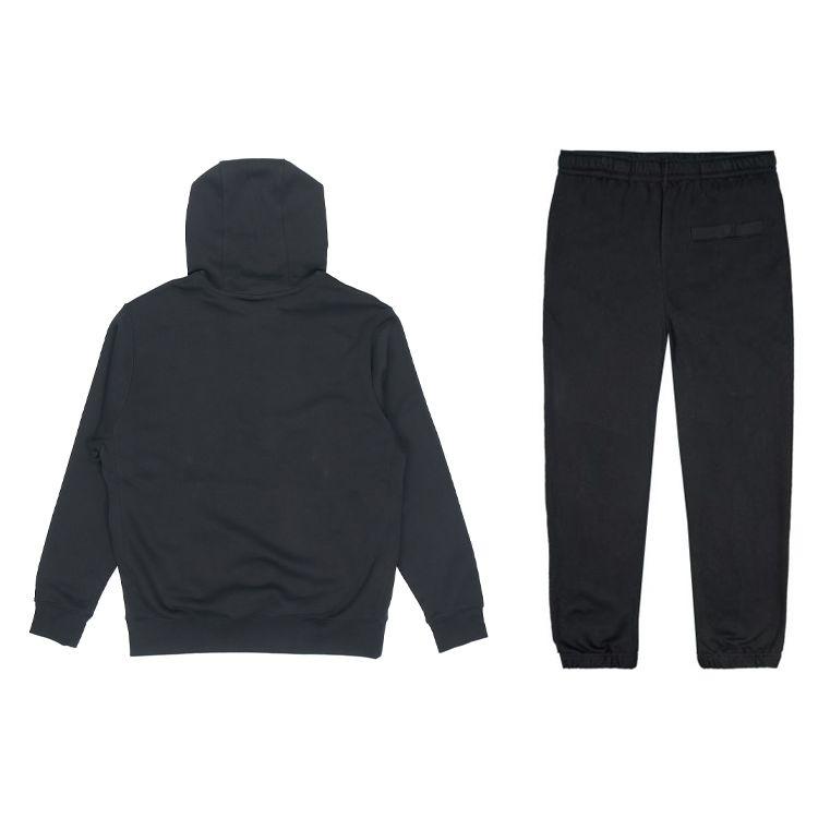 Nike Однотонный спортивный комплект с капюшоном и штанами для бега, мужская спортивная одежда, черный цвет BV2655-010+BV2738-010