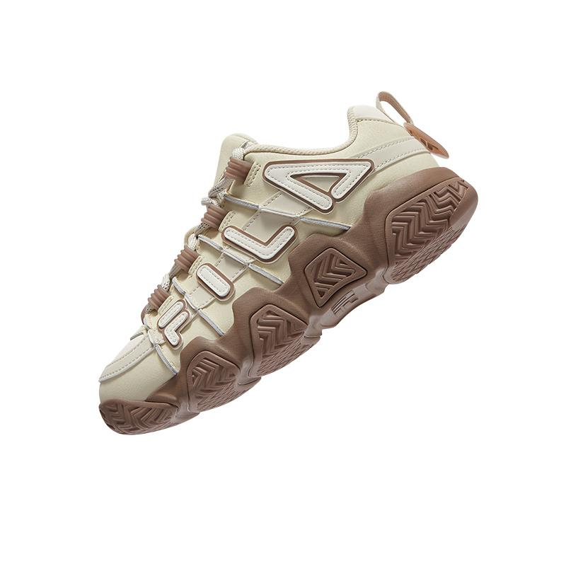 Fila Fusion Buster Повседневная Мода Низкие Ретро Баскетбольные Кроссовки Женская Сникерс Желтый Серый T12W443215FFR