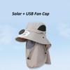 UPF50+ Solar Fan Cap Detachable Men Hat New Sunshade Cap  Men Women