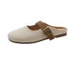 Баотоу полутапочки женские для улицы 2025 весна и лето новые французские на мягкой подошве для беременных с одной педалью на плоской подошве Мюли прохладные сли