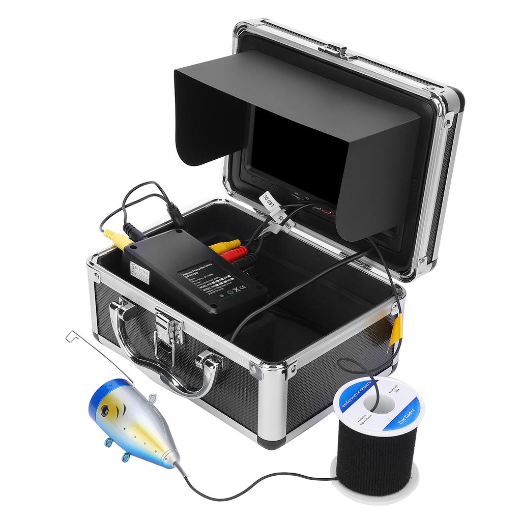 7in Underwater Fishing Camera 1000TVL 30 LEDs IP68 Waterproof Color Monitor 100?240V