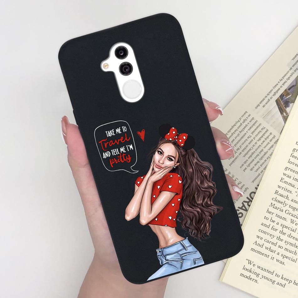 Case For Huawei Mate 20 lite Cute Astronaut Soft Matte Silicone Bumper For Huawei Mate 20lite Phone Back Cover Coque Bumper Capa