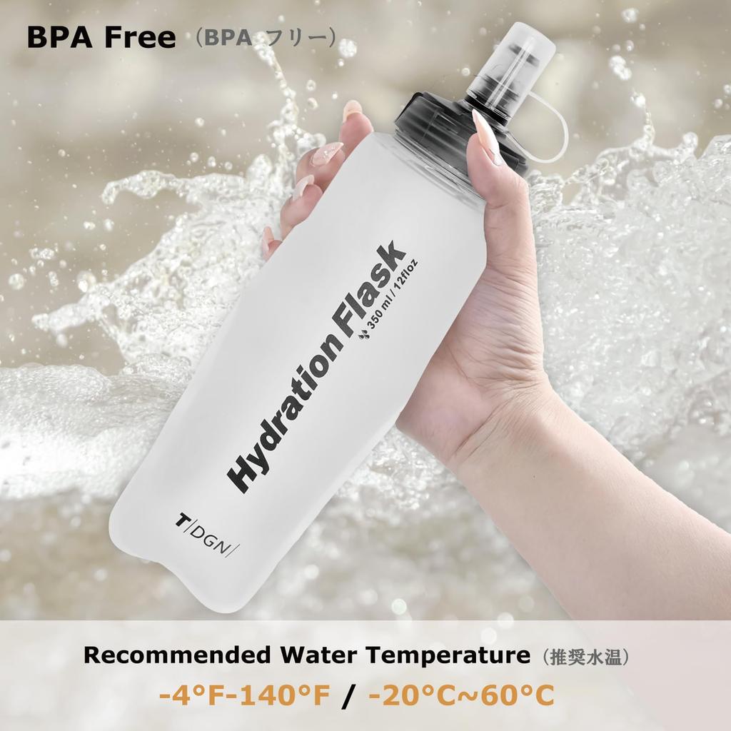 YAPJEB Гидратация Складная Мягкая Вода 500мл для Трейла и Активного Отдыха Бутылка для Воды, Бутылка, Вместимость, Бег, Марафоны, Бег, Велоспорт,