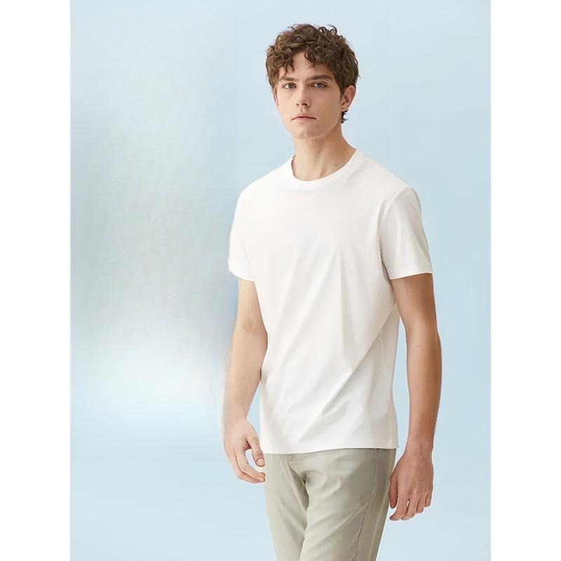 Европейский размер 1 шт. Мужская белая футболка с графическим принтом | Дизайн с русским текстом, короткий рукав, круглый вырез, повседневная летняя уличная одежда, приталенный крой