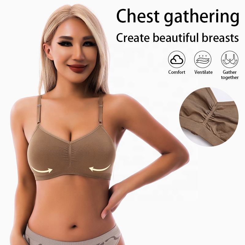 \Triangle Bras Beautiful Girl Wear Backless Push Up Bra for Women Seamless Sports Comfortable Bras