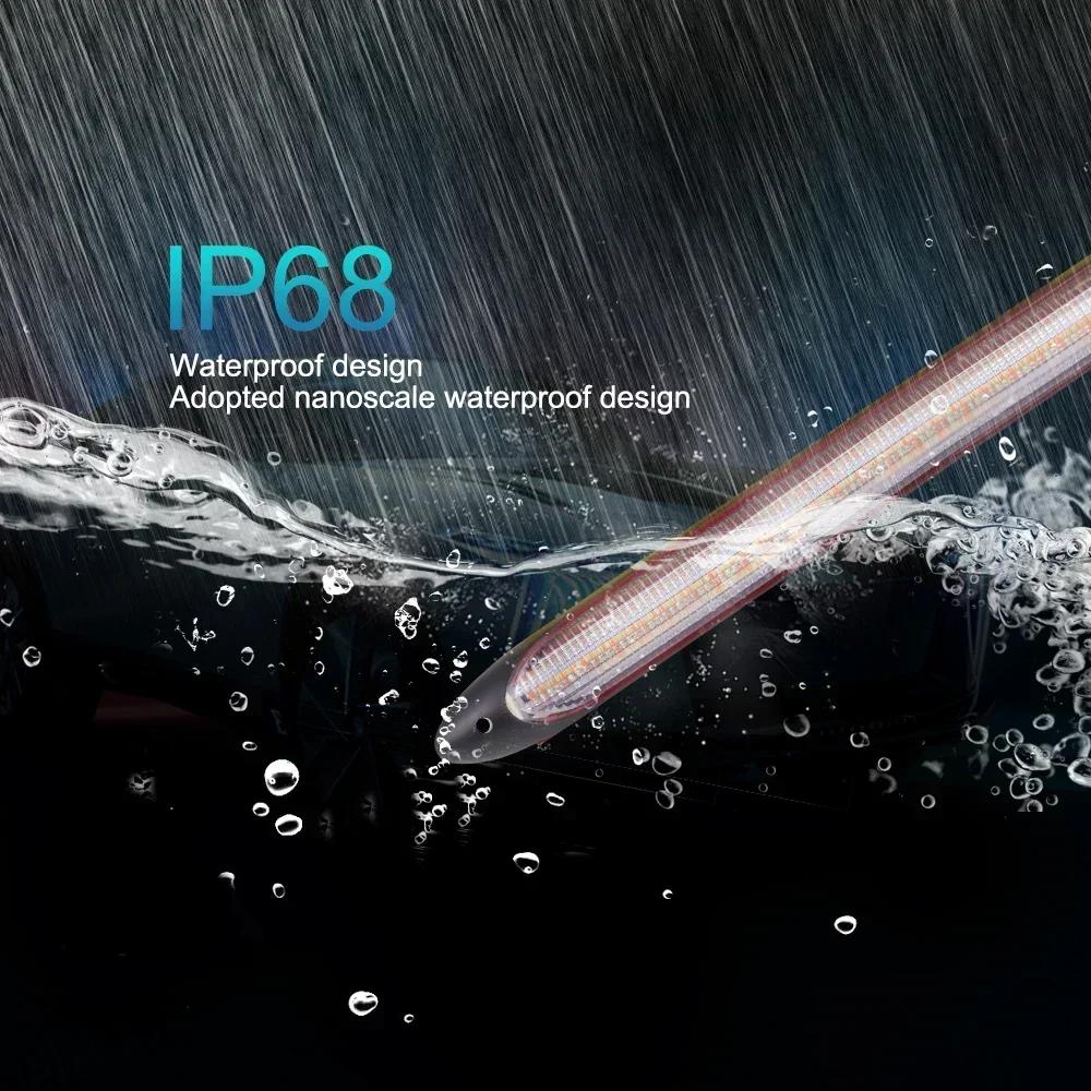 Водонепроницаемые светодиодные дневные ходовые огни – Универсальные автомобильные ДХО с последовательным сигналом поворота, желтый свет для автомобилей, 12 В постоянного тока