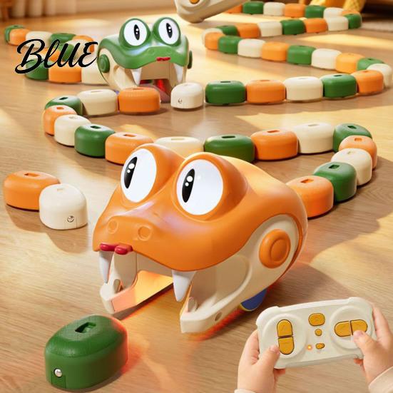 Игрушка Змейка для Двух Игроков 1/2 Шт. Магнитная Игрушка с Дистанционным Управлением Подвижные Глаза Электрическая Поедающая для Детей 2 Интерактивная RC Игра со Светом и Звуком