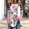 Christmas Snowman Print Women Cotton T-Shirt O Neck Fashion Sweater For Ladies Oversized Casual Sweatshirt Festival Long Sleeve