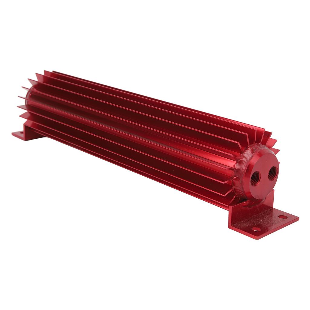 12in Transmission Dual Channel Cooler Aluminum Finned Anodize Dual Pass Transmission Heat Sink Universal Fit for Car