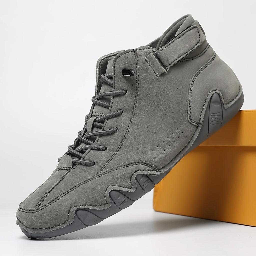 Fashion Men's Nude Boots Fashionable Stitching Lightweight Comfortable Soft Upper for Daily Wear Casual Street Style Walking Men Shoes