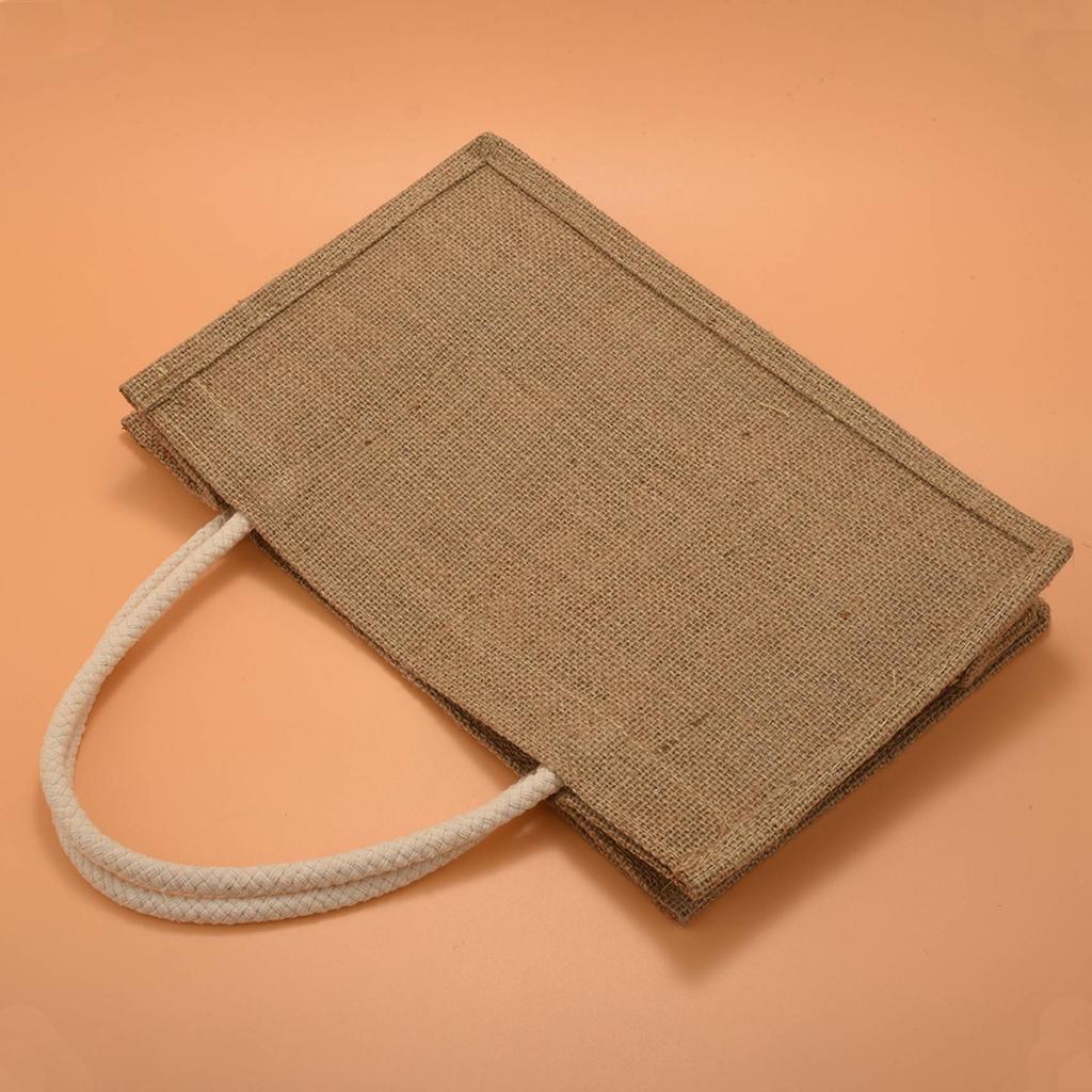 M-Современный-Джутовый Мешковинный Тоут Большой Многоразовый Сумка для Продуктов с Ручками Женская Сумка для Покупок DIY Экологичная Сумка для Покупок