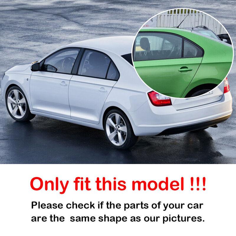 Для Skoda Rapid 2012-2018 Пластик ABS Заднее окно Четверть Жалюзи Накладка Вентиляционное отверстие сбоку Жалюзи Отделка Автомобильные клейкие аксессуары