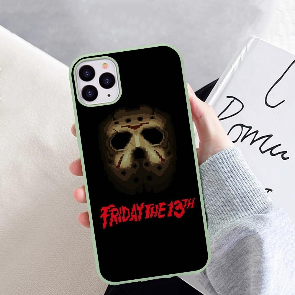 Чехол для телефона J-Jason V-Voorhees для iPhone 14 11 12 13 Mini Pro Xs Max 8 7 6 6S Plus X XR Сплошной чехол конфетного цвета