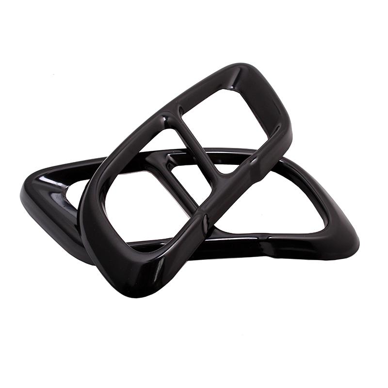 2 шт./компл., глянцевый черный алюминиевый сплав, задняя двойная выхлопная труба, глушители, крышка для BMW X5 G05 X7 G07