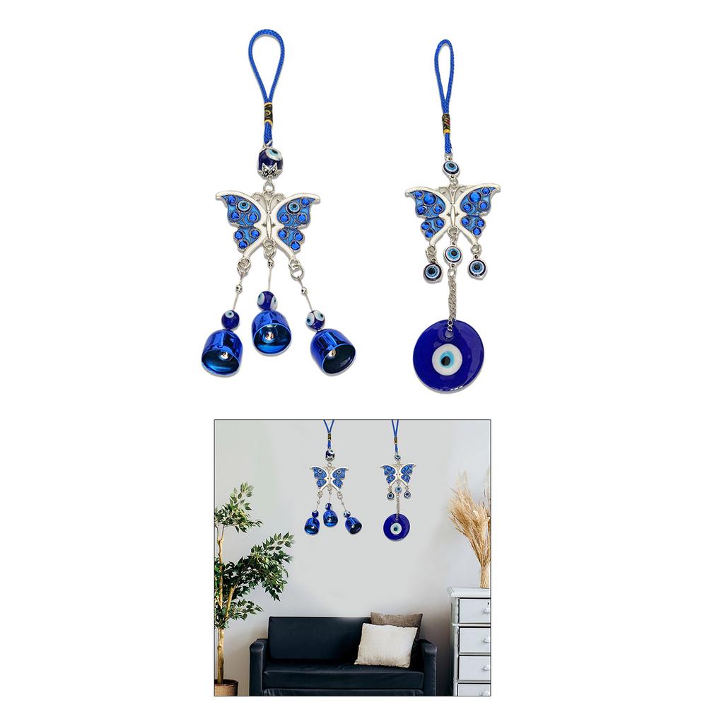 Турецкий сглаз, бабочка, подвеска с колокольчиком, декоративные подвески, домашние подвески для фестиваля, новогодней вечеринки, фона