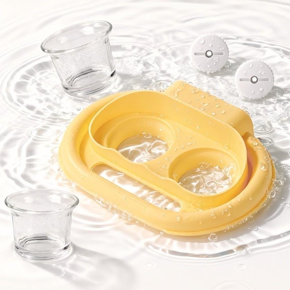 Splash-Proof Bird Water Food Bowl Stain-Resistant Bird Double-Compartment Bowl Cockatiels