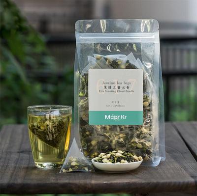 Жасминовый чай, пищевой треугольный чайный пакетик, 3 г * 50 шт., No617, пять ароматических облачных игл, зеленый чай с жасмином, бренд MoorKr