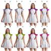 Womens Space Alien Costume Cap Sleeve Cutie Design Outer Space Theme Dress and Hair Hoop