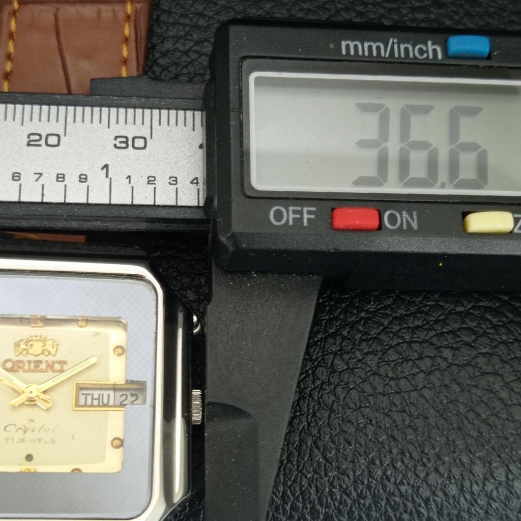 АВТОМАТИЧЕСКИЕ 46941 ВИНТАЖНЫЕ ORIENT CRYSTAL ЯПОНИЯ МУЖСКИЕ ОРИГИНАЛЬНЫЕ ЧАСЫ С ЦИФЕРБЛАТОМ a704957-1