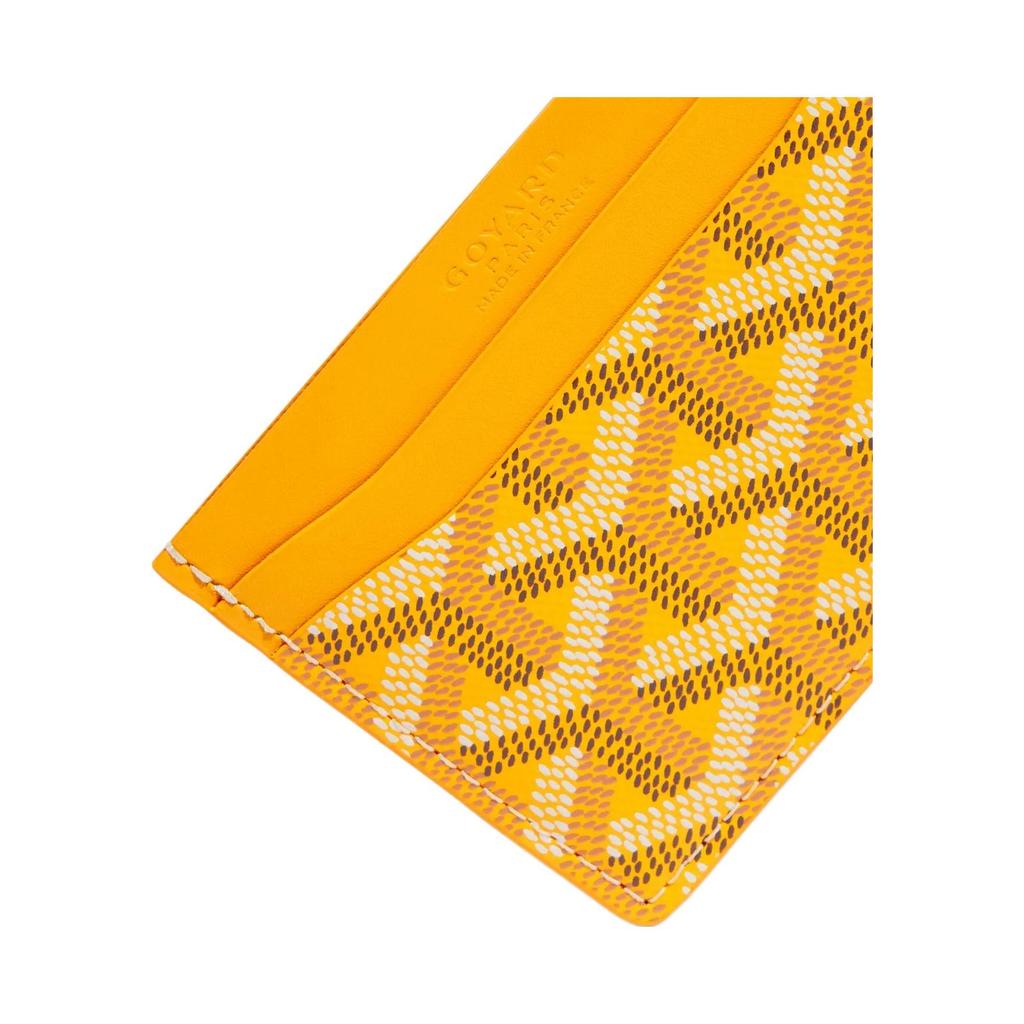 Goyard Кардхолдер Saint-Sulpice с геометрическим узором, напечатанный на холсте и телячьей коже, с цветовыми блоками, унисекс, цвет-1, цвет-2, цвет-3. STSULPPMLTY