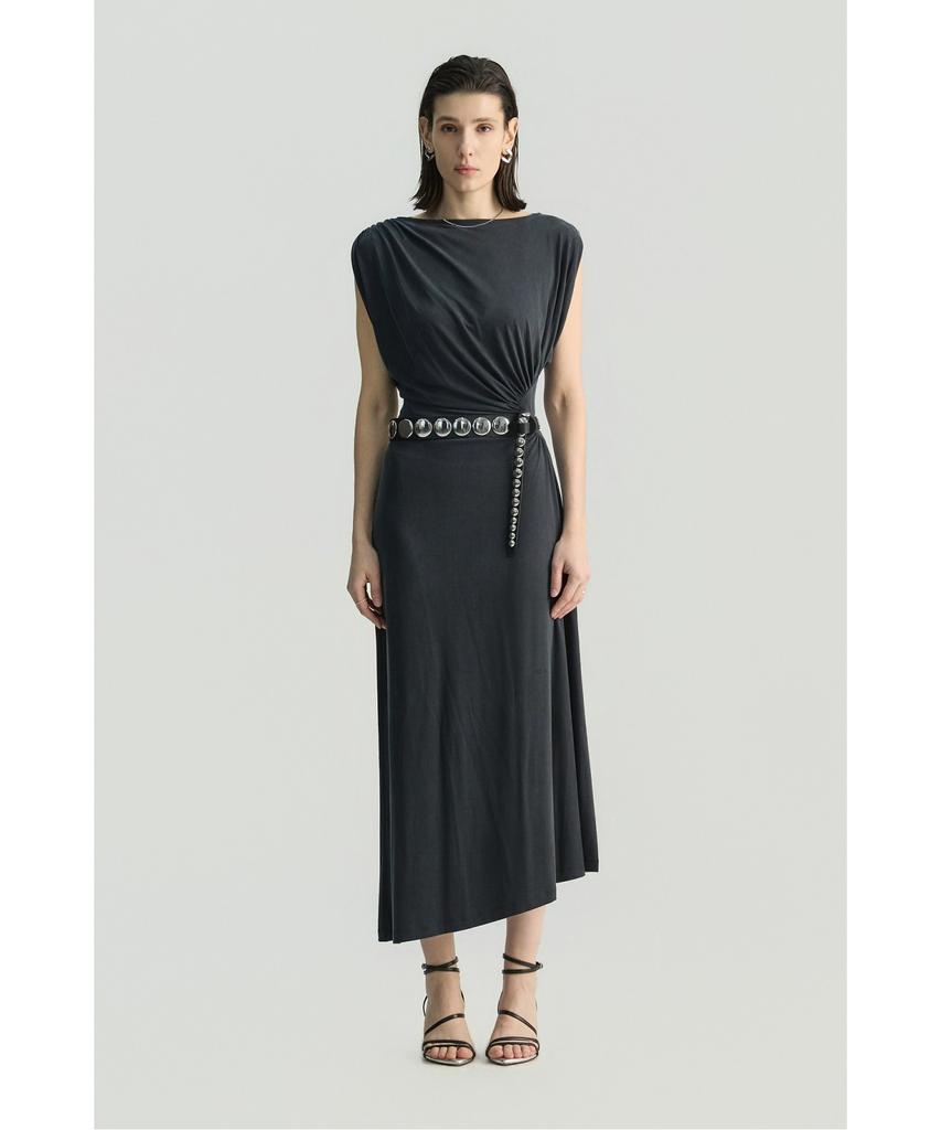 IROWOMEN Keallee Drape Soft Jersey Dress Iodam26110Bkx