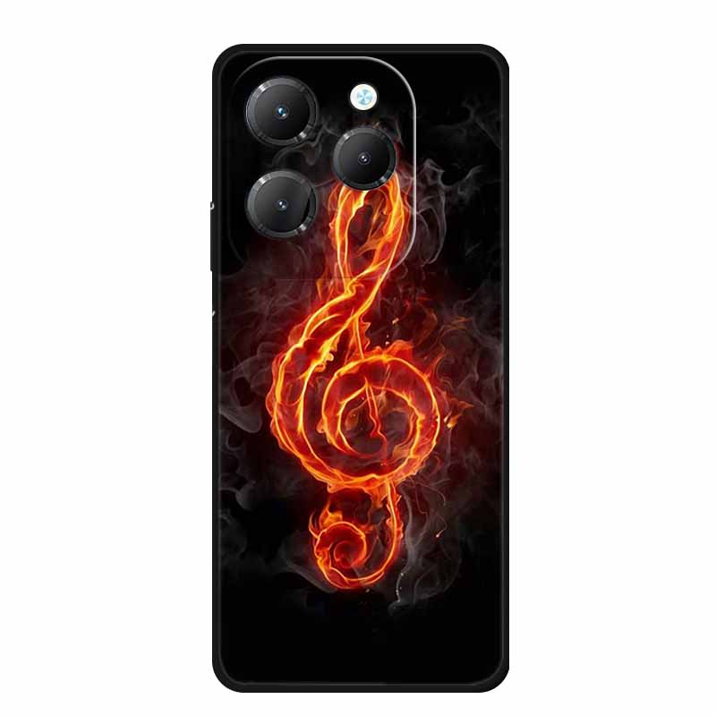 Для чехла Infinix Hot 40 Pro Животные Мягкий силиконовый ТПУ чехол Чехлы для телефона Для Infinix Hot 40i Hot40 X6837 Защитный Волк Коке