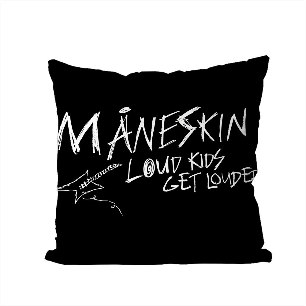 Band MManeskin Pillow Case For Car Sofa Decorative Home Doublesided Print Plush Square Throw Pillow Cushion Cover