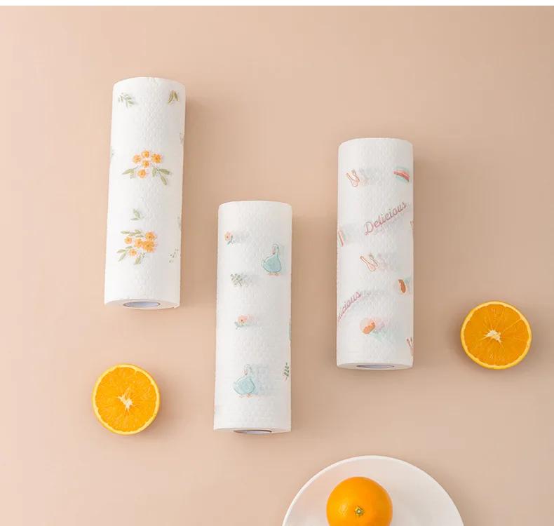 50 шт./рулонов кухонное полотенце для мытья посуды ленивая тряпка губка для мытья посуды без масла одноразовое полотенце для мытья посуды нетканый материал тряпки для уборки