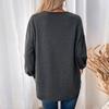 Women's Fashion Casual Solid Color Print Fall Winter Long Sleeve O-Neck Pullovers & Long Sleeves