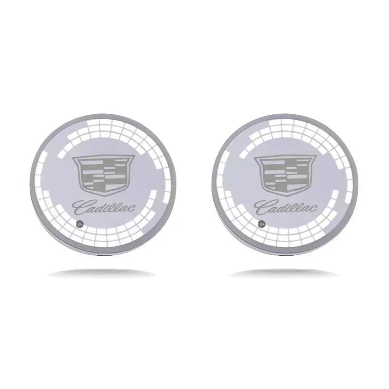 LED Car Cup Holder Mat USB Charging Coaster for Cadillac ATS CTS DTS STS SLS XLR BLS Escalade CT6 Interior Light Pad