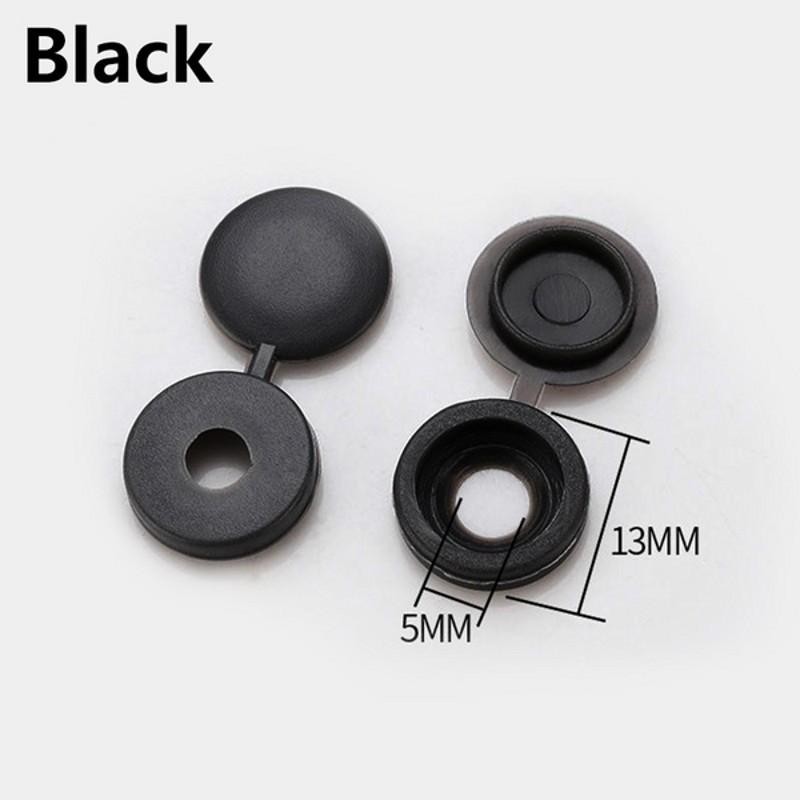 100pcs Screw Cover Cap Plastic Fold Snap Protective Cap Cover Protective Screw Trim Screws Caps Cover Bolt Decor Accessiries
