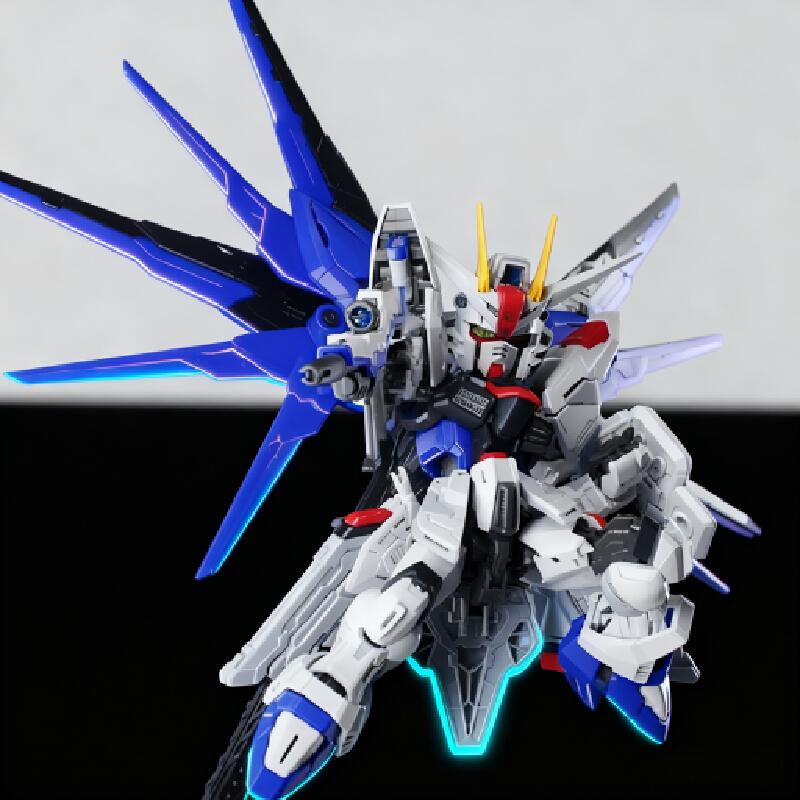 Mgsd Zgmf-X10a Q-Version Сборная Модель Набор Фигурок Пластиковая Игрушка Модель Изысканные Настольные Украшения Коллекционные Подарок для Мальчика