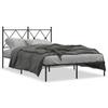 VidaXL Metal Bed Frame with Headboard Black 120x190 cm, double bed, bedroom furniture, guest bed, bed, metal bed frame, bed 376499