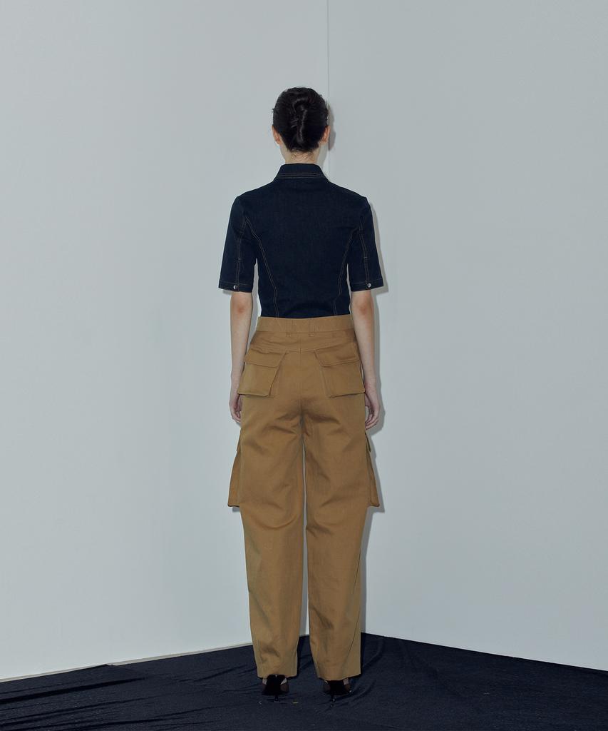 DRAE Linen-Blend Cargo Pants_Beige