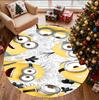 Minions Pattern Round Rug, Indoor/Outdoor Mat, for Picnic, Gameroom, Bedroom, Office, Living Room, Home Decor Carpet, Birthday Gift